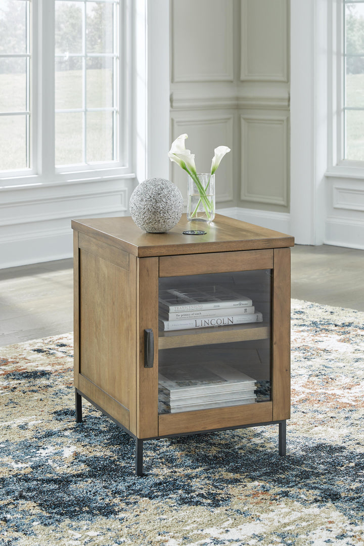 Torlanta Chairside End Table - Dark Brown (2)