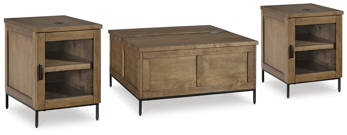 Torlanta Coffee Table and 2 End Tables - Brown (1)