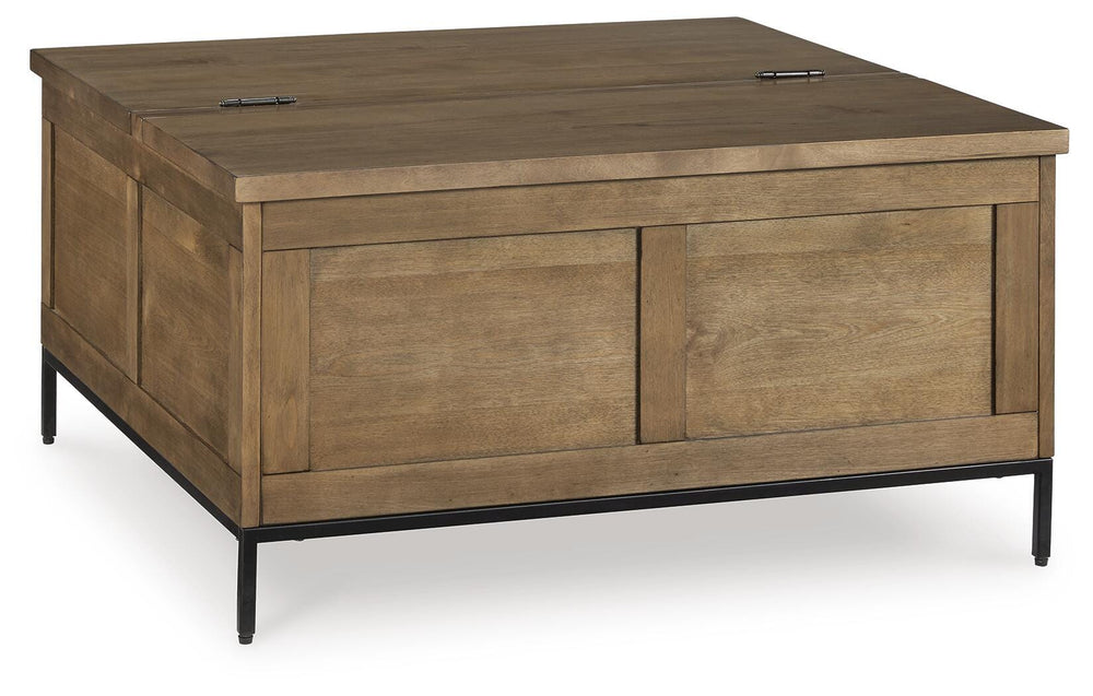 Torlanta Lift-Top Coffee Table - Dark Brown (6)