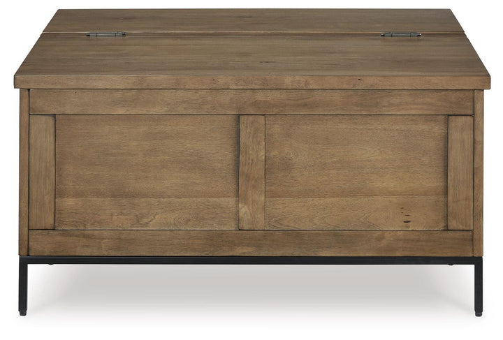 Torlanta Lift-Top Coffee Table - Dark Brown (4)