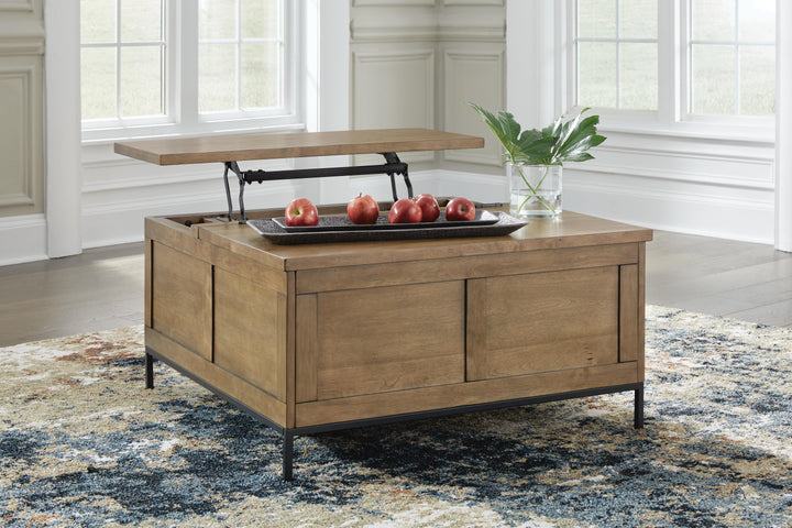 Torlanta Lift-Top Coffee Table - Dark Brown (7)