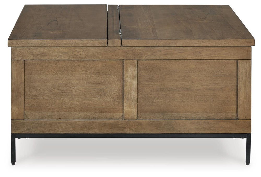 Torlanta Lift-Top Coffee Table - Dark Brown (5)