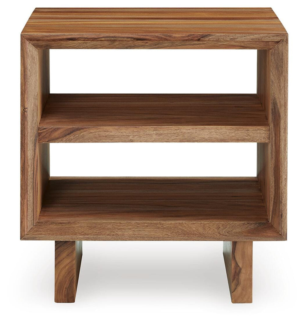 Dressonni End Table - Light Brown (3)