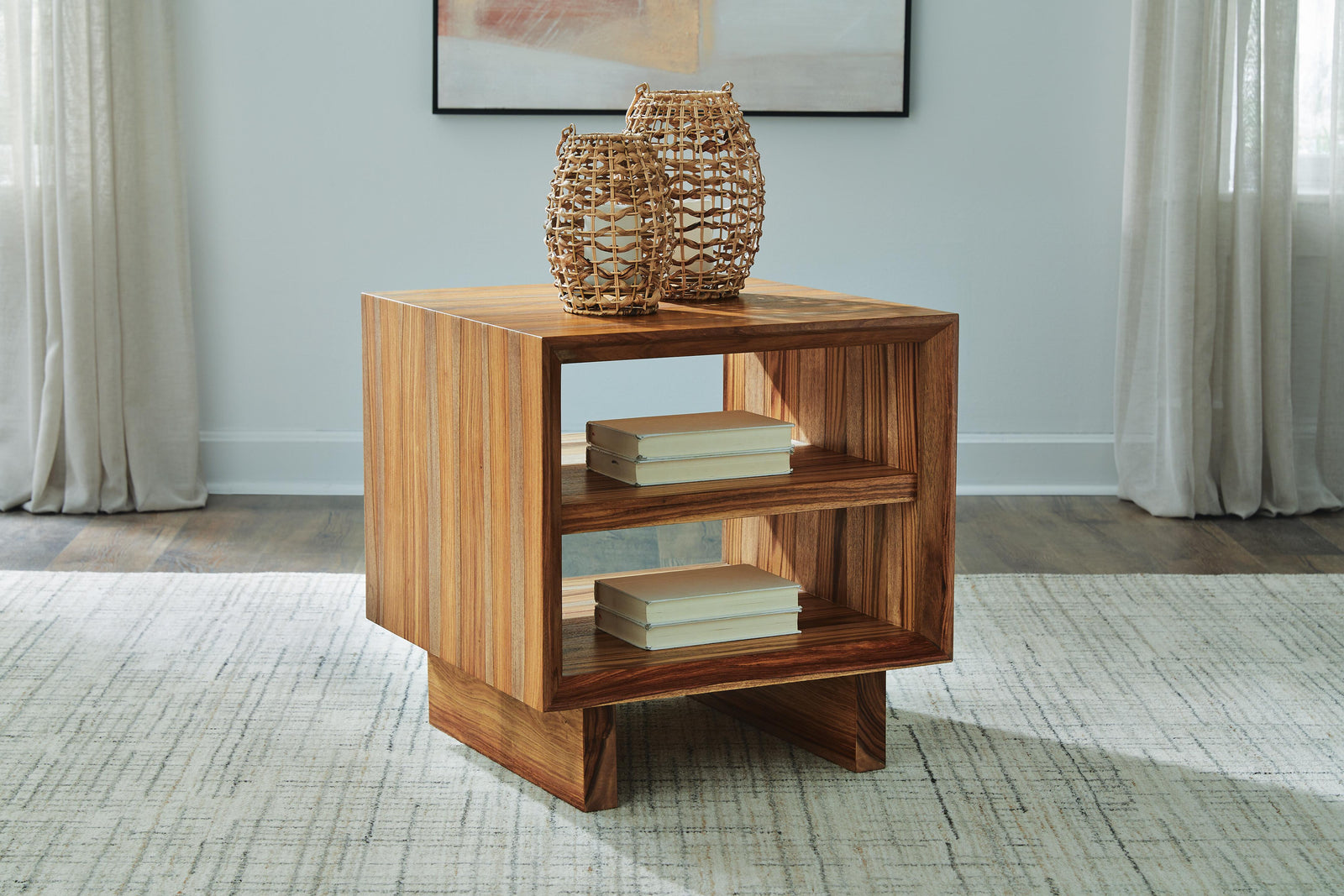 Dressonni End Table - Light Brown (2)
