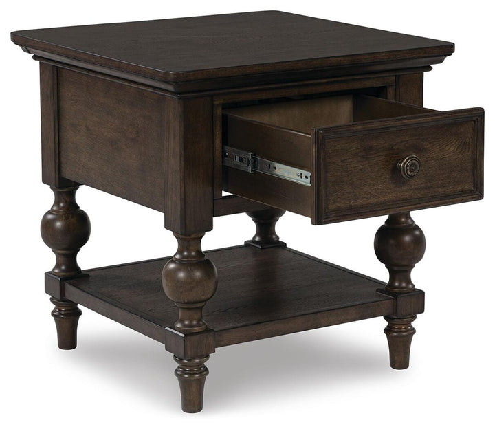 Veramond End Table - Dark Brown (3)