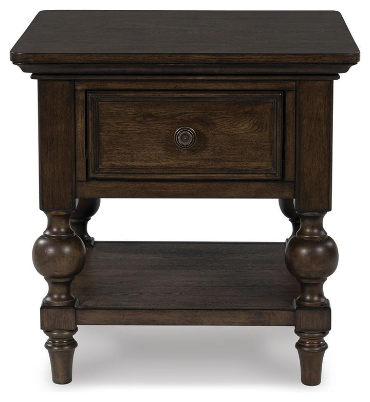 Veramond End Table - Dark Brown (4)