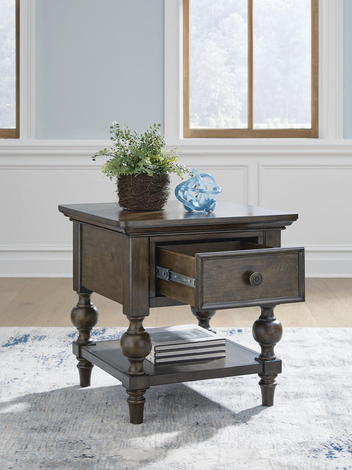 Veramond End Table - Dark Brown (7)