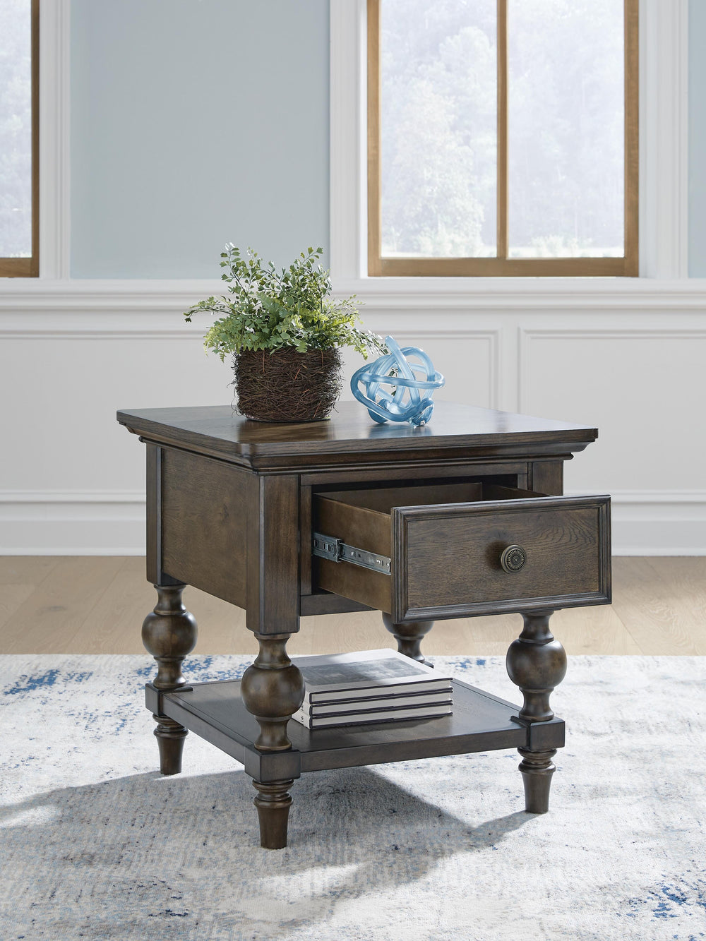 Veramond End Table - Dark Brown (7)
