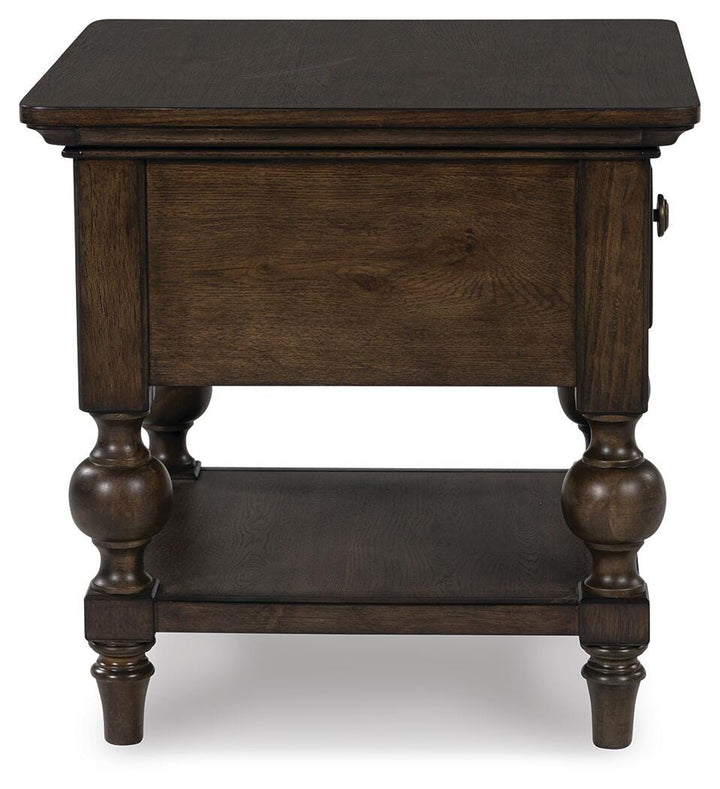 Veramond End Table - Dark Brown (5)