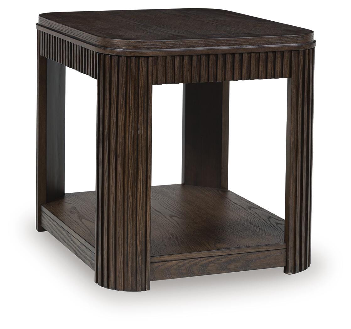 Carlibrie End Table - Dark Brown (1)
