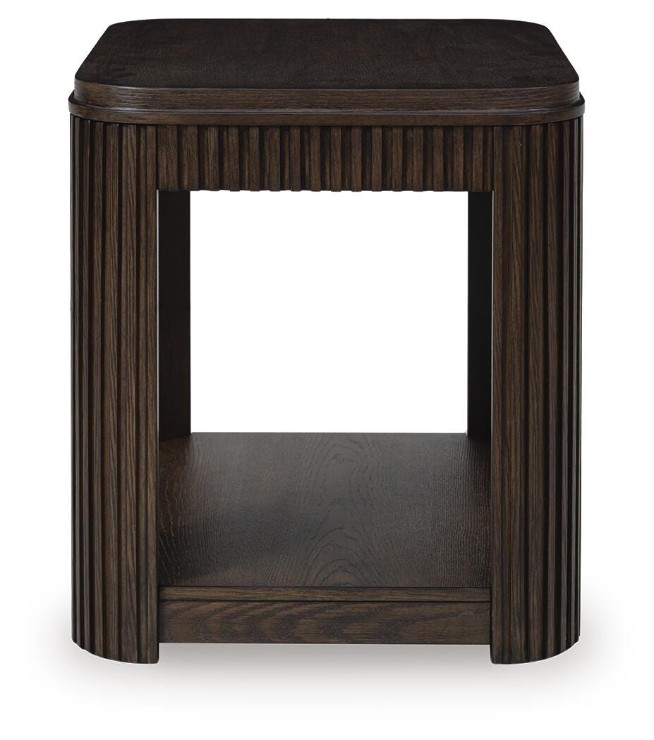 Carlibrie End Table - Dark Brown (3)
