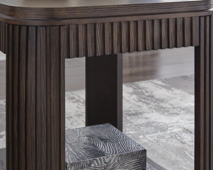 Carlibrie End Table - Dark Brown (6)