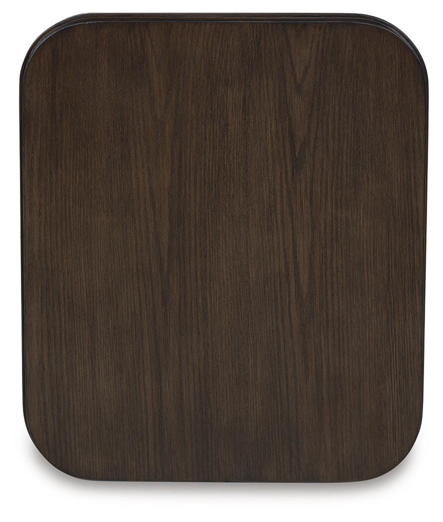 Carlibrie End Table - Dark Brown (5)