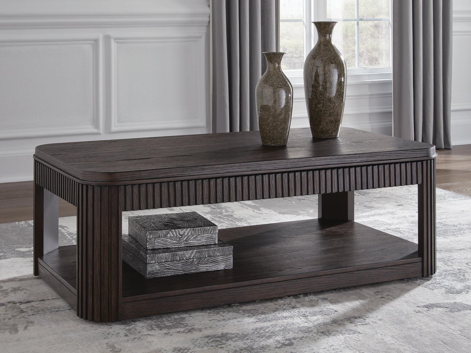 Carlibrie Lift-Top Coffee Table - Dark Brown (2)