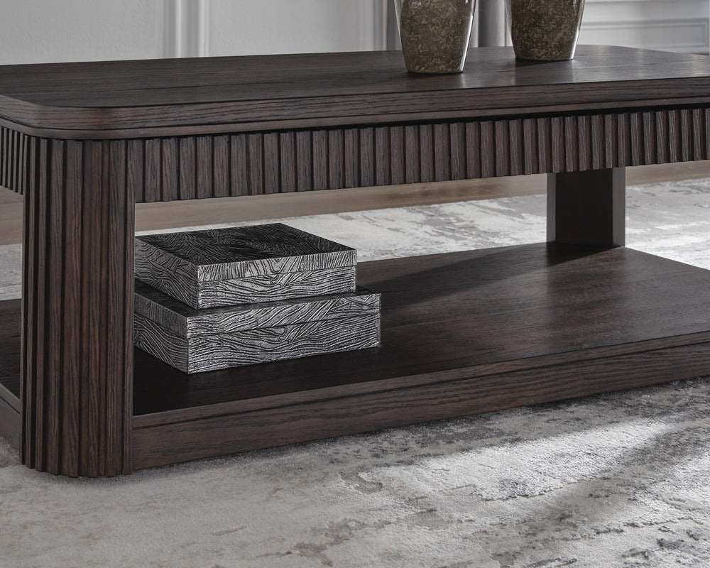 Carlibrie Lift-Top Coffee Table - Dark Brown (7)