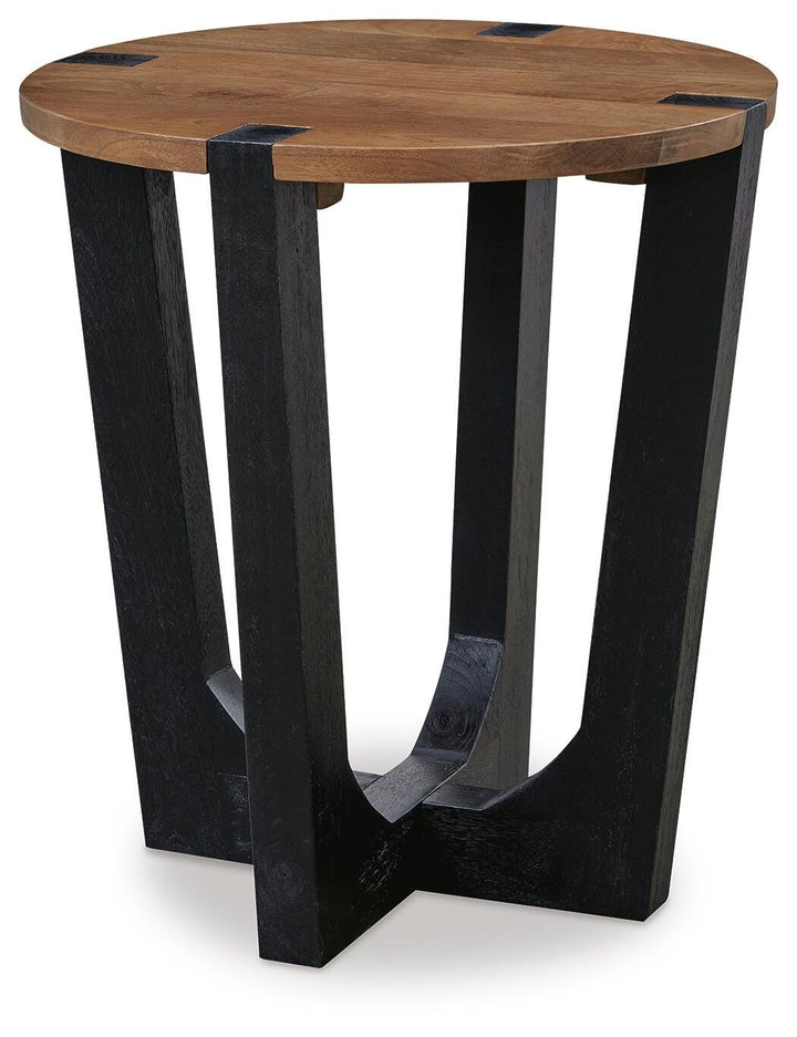 Hanneforth End Table - Dark Brown (1)