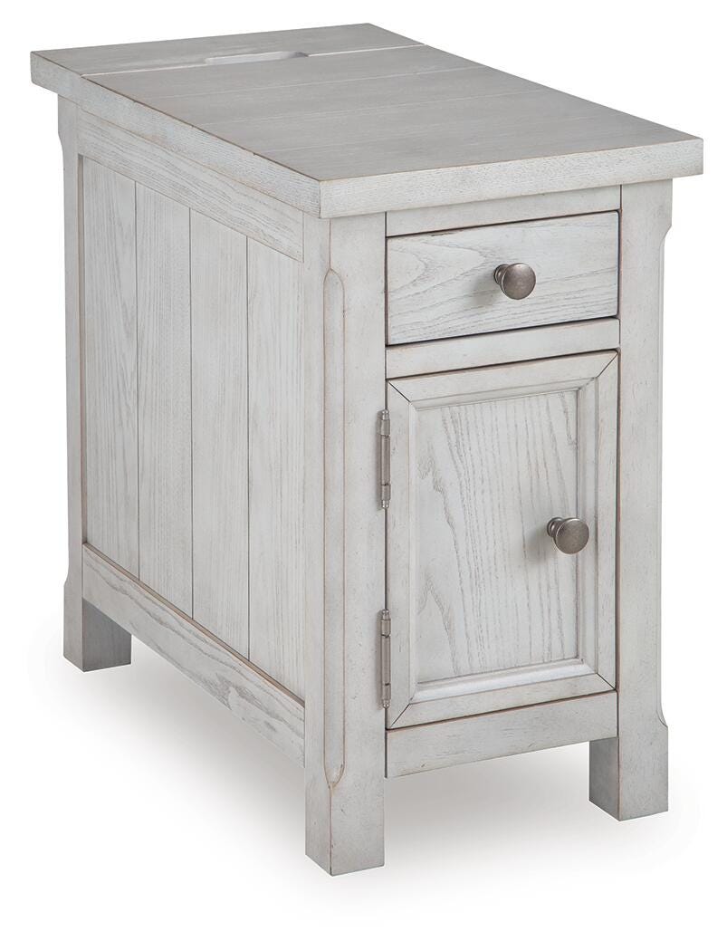 Robbinsdale Chairside End Table - Antique White (1)