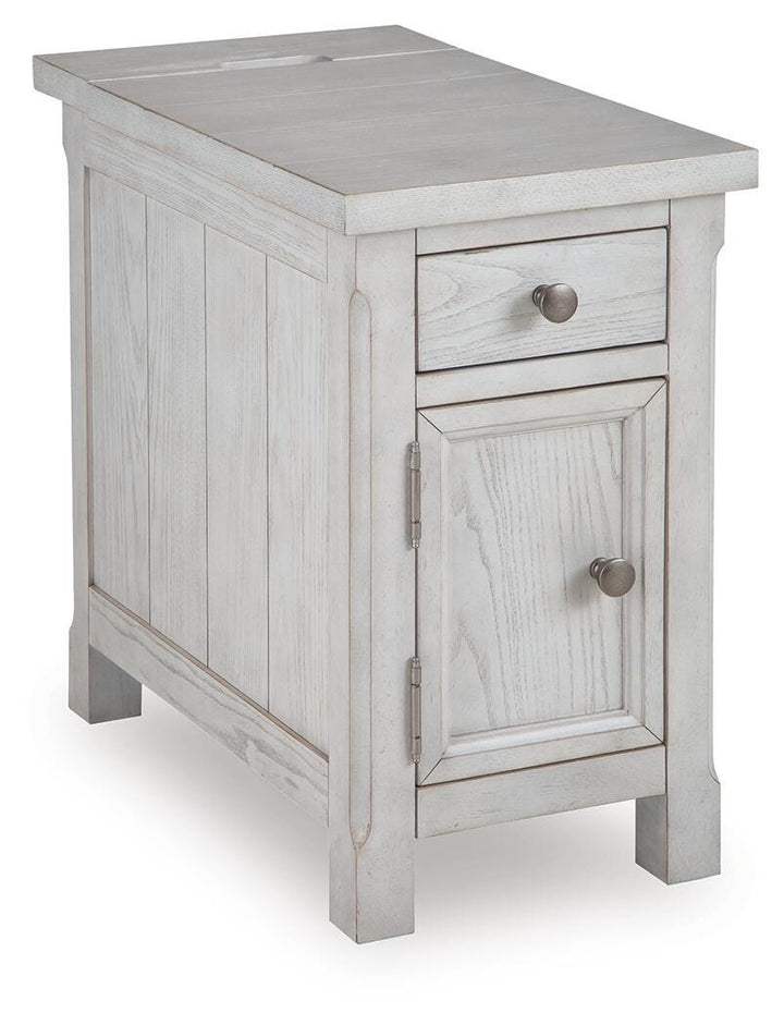 Robbinsdale Chairside End Table - Antique White (1)