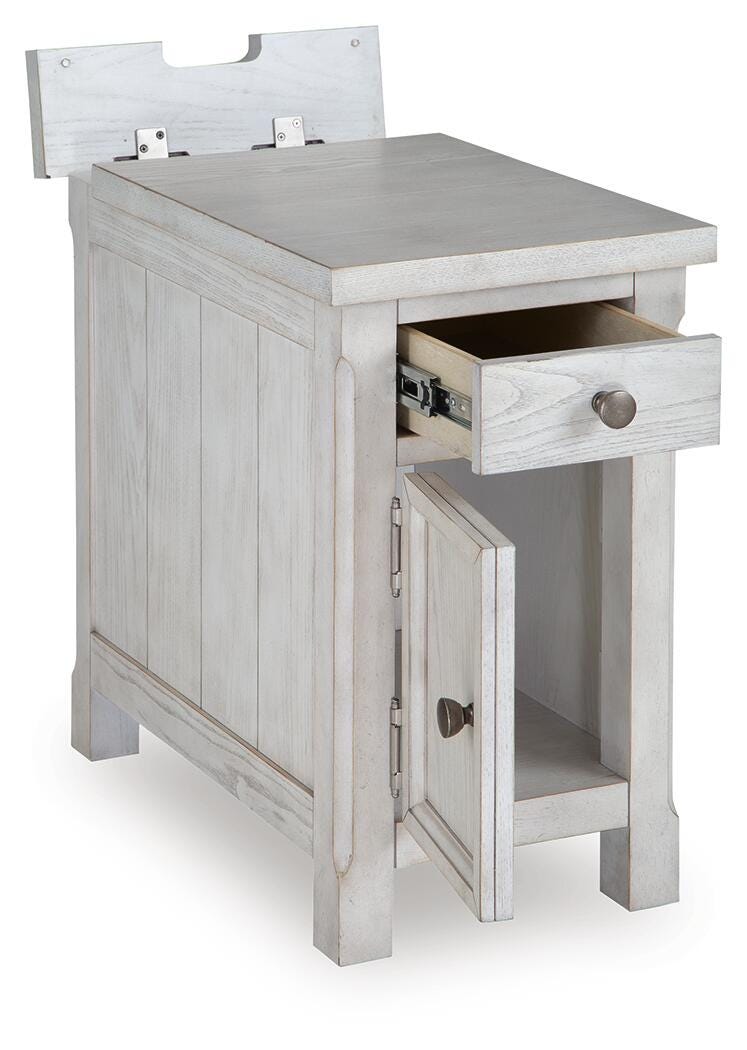 Robbinsdale Chairside End Table - Antique White (3)