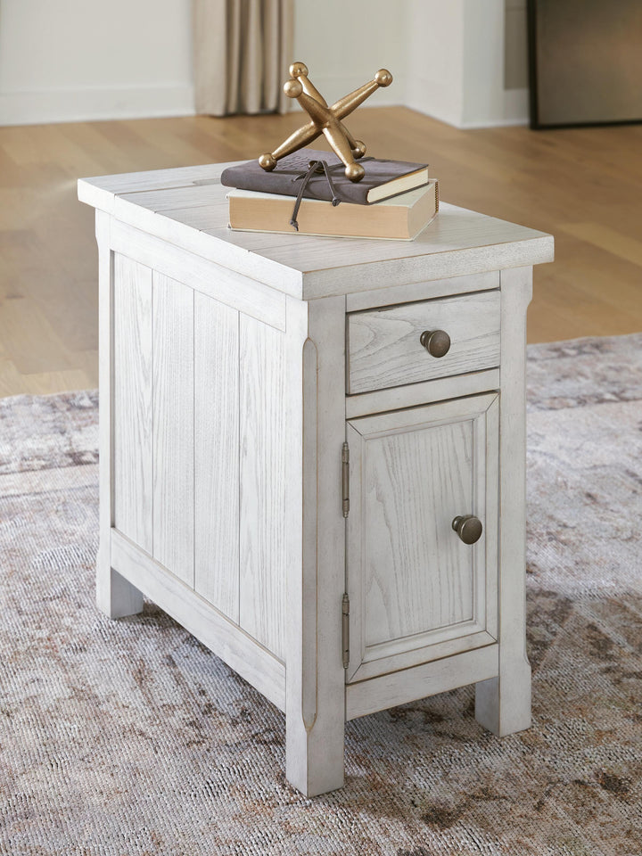 Robbinsdale Chairside End Table - Antique White (2)