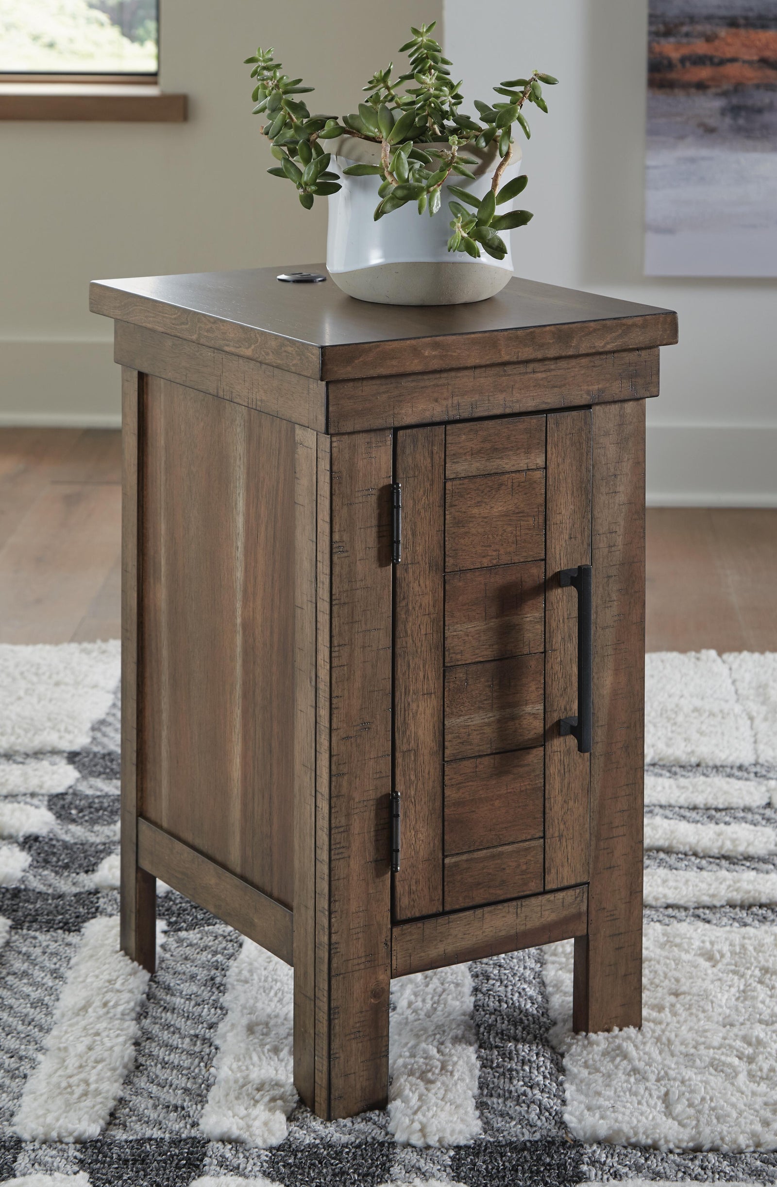 Moriville Chairside End Table - Dark Brown (2)