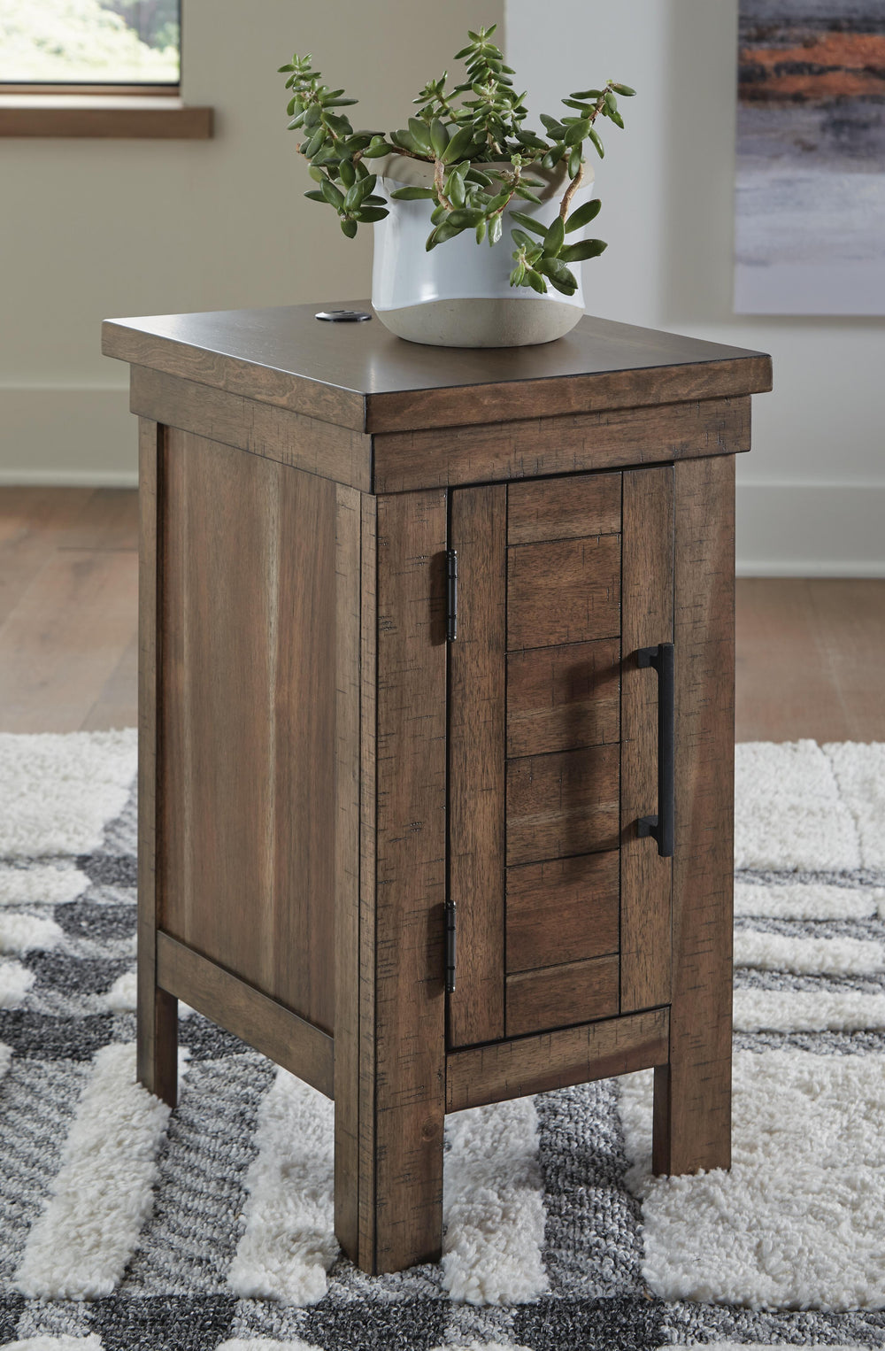 Moriville Chairside End Table - Dark Brown (2)