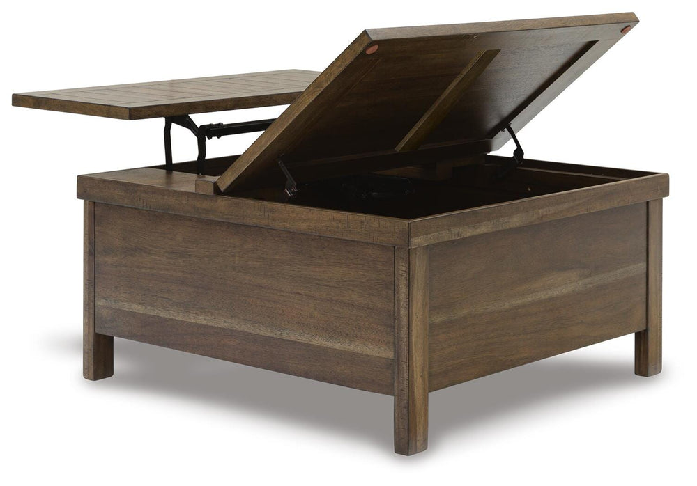 Moriville Lift-Top Coffee Table - Dark Brown (3)