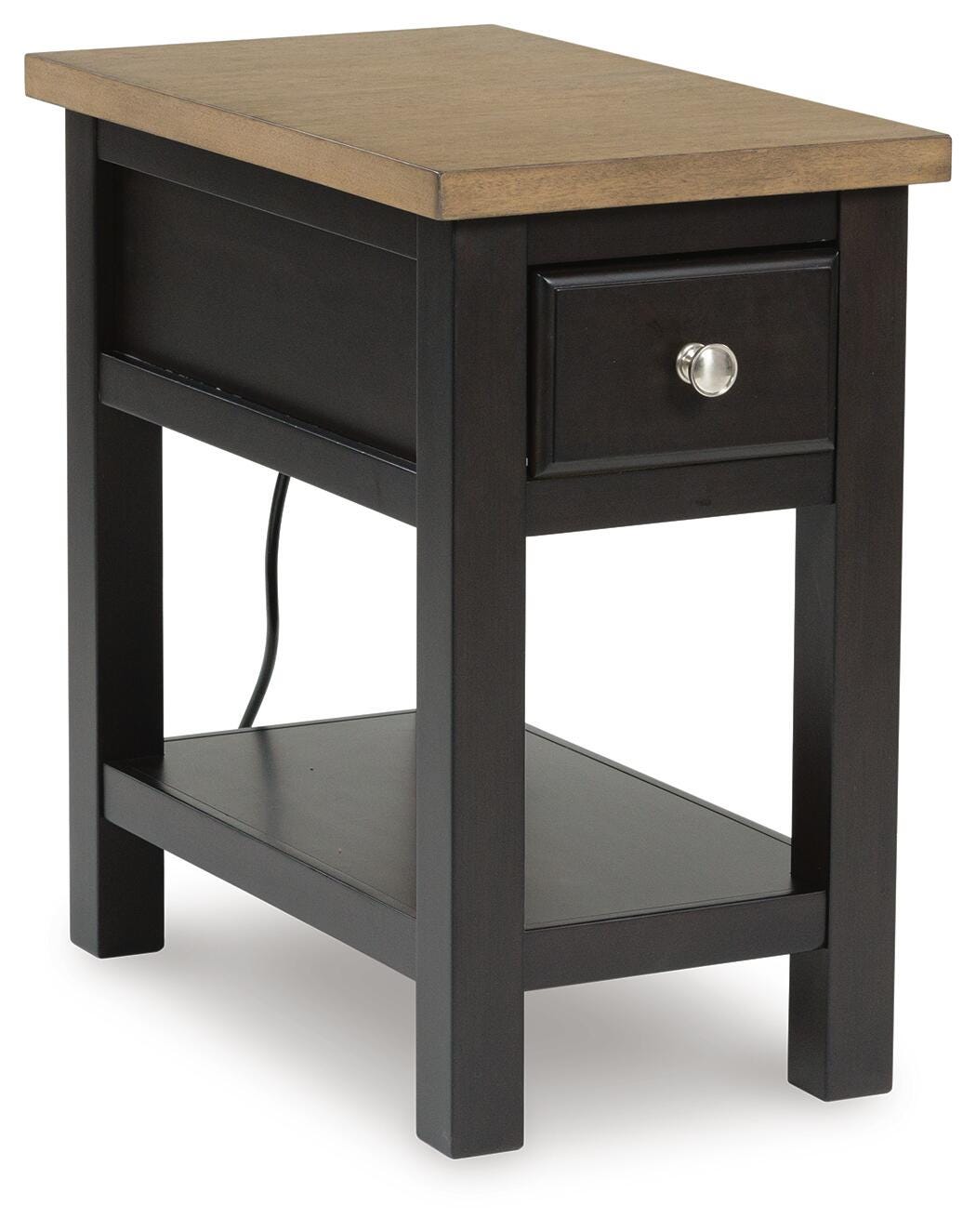 Drazmine Chairside End Table - Dark Brown (1)