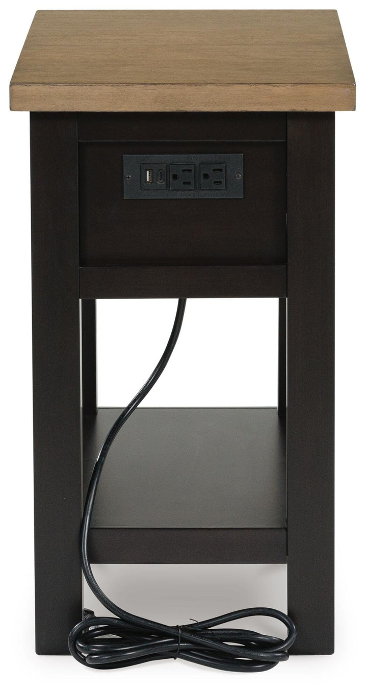 Drazmine Chairside End Table - Dark Brown (6)