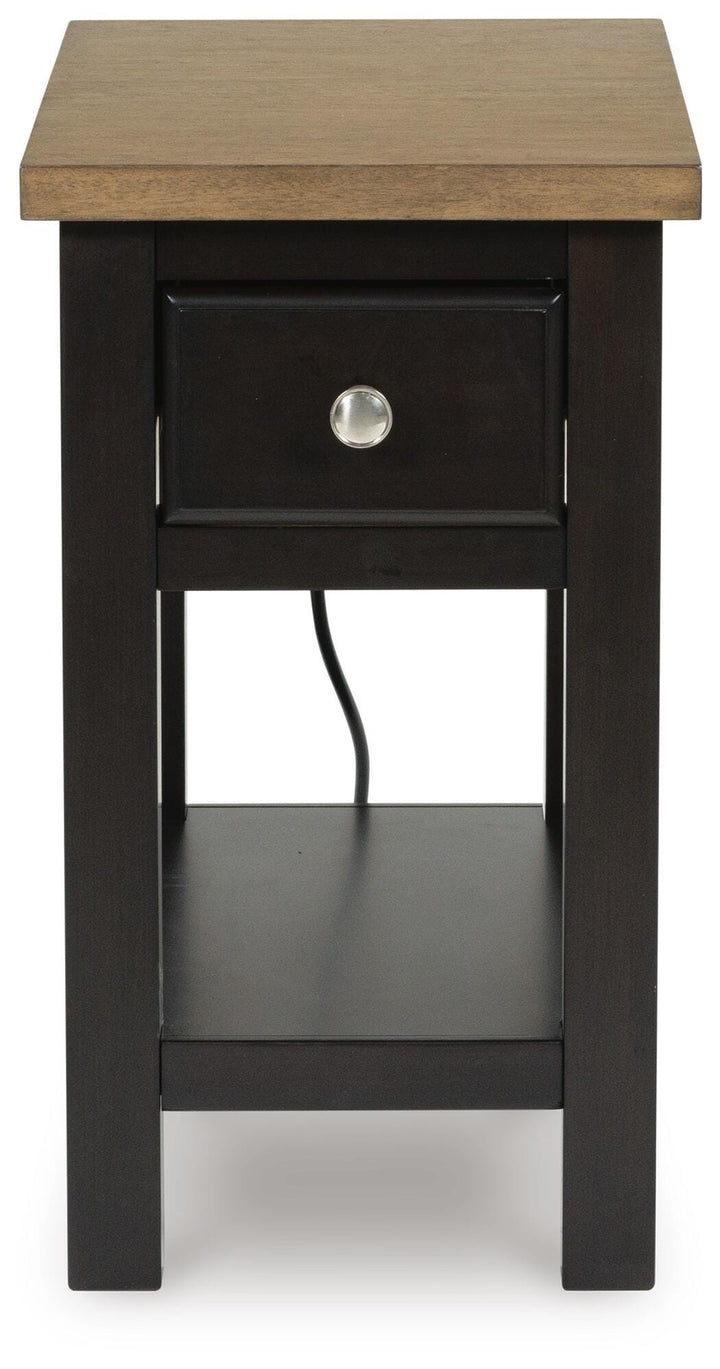 Drazmine Chairside End Table - Dark Brown (4)