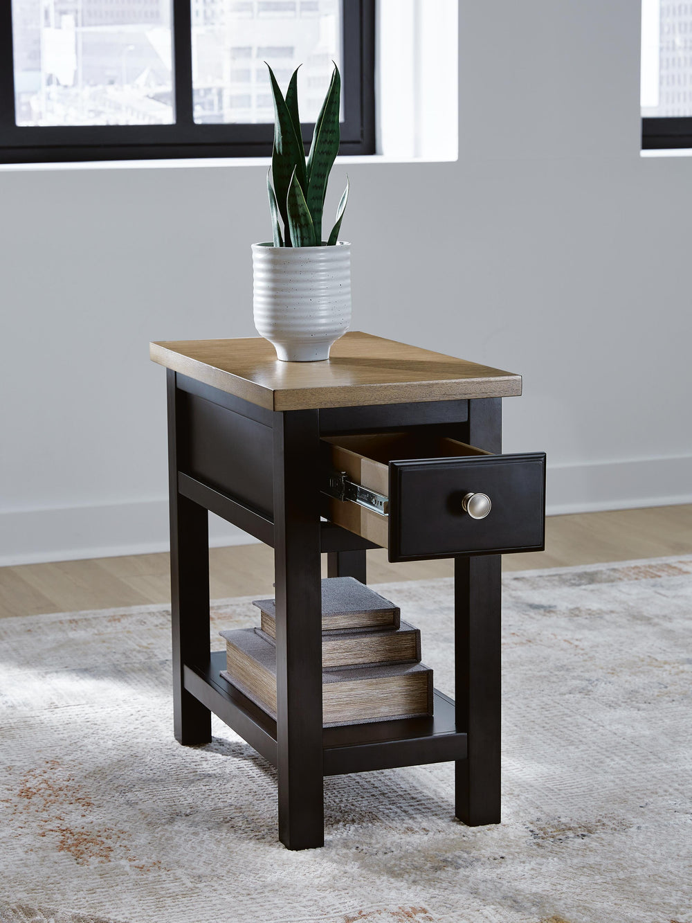 Drazmine Chairside End Table - Dark Brown (8)