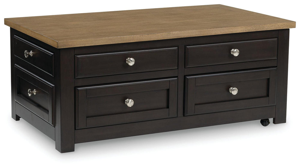 Drazmine Lift-Top Coffee Table - Dark Brown (1)