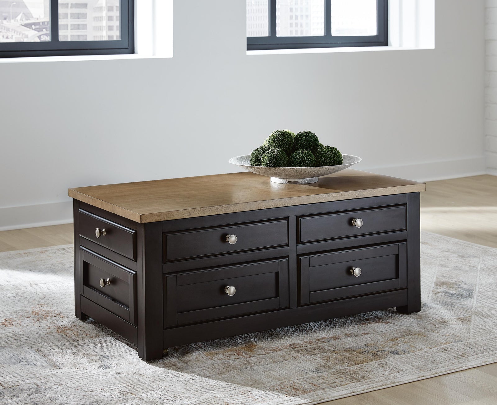 Drazmine Lift-Top Coffee Table - Dark Brown (2)