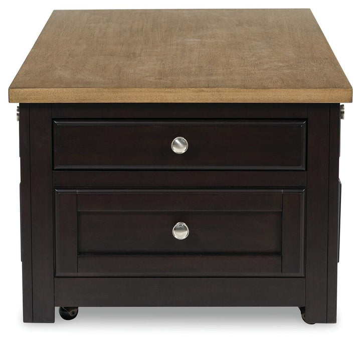 Drazmine Lift-Top Coffee Table - Dark Brown (5)