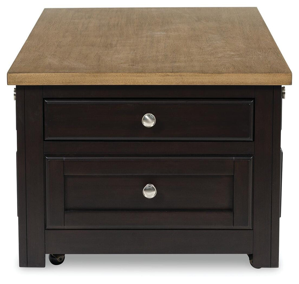 Drazmine Lift-Top Coffee Table - Dark Brown (5)