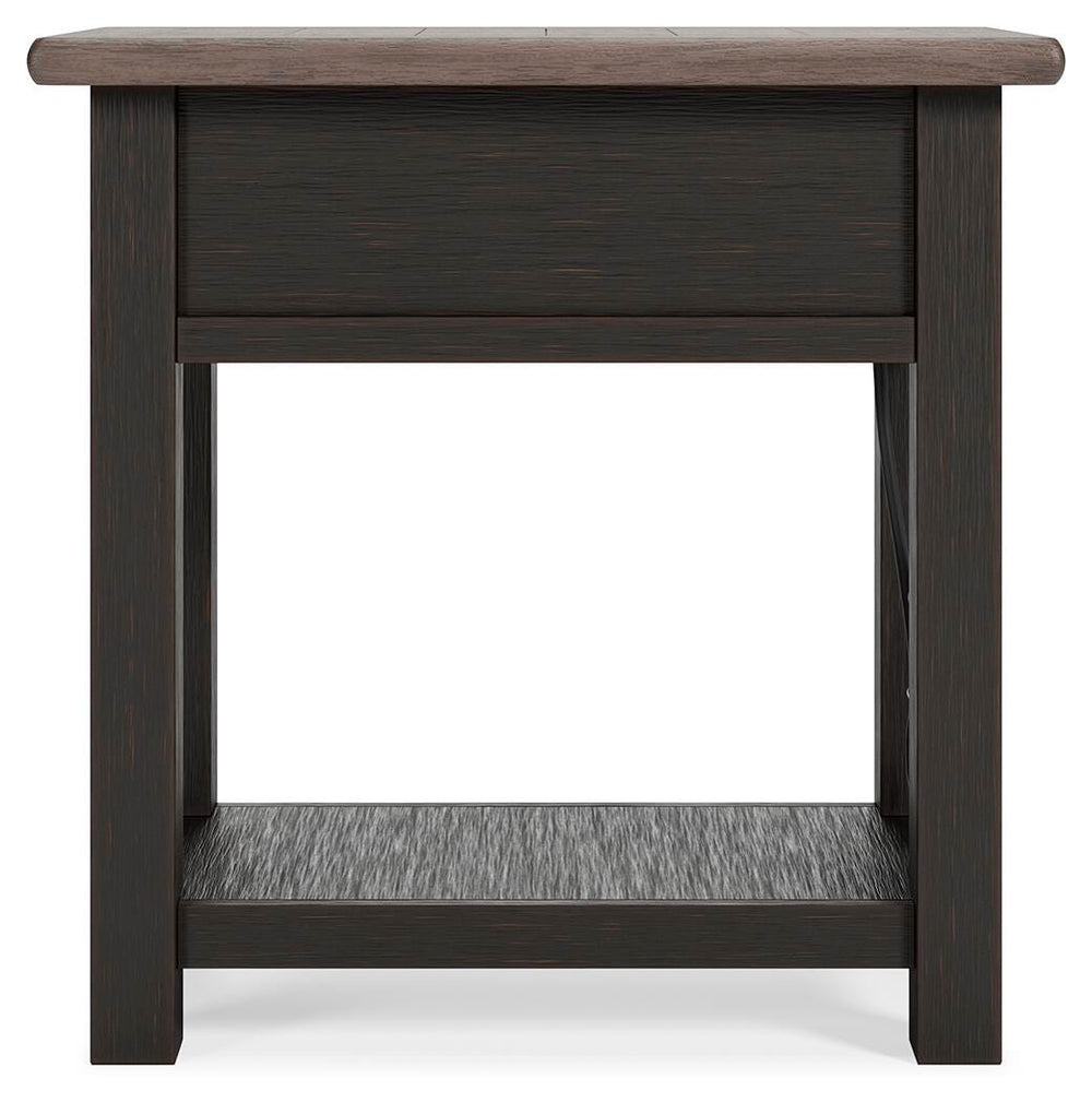 Tyler Creek Chairside End Table - Dark Gray (9)
