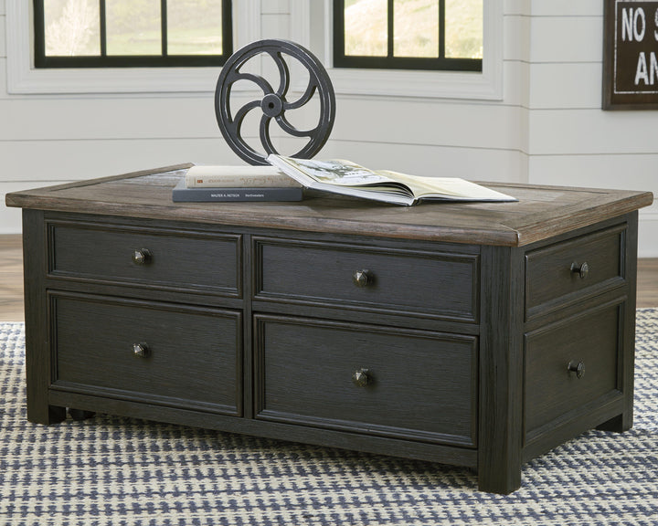 Tyler Creek Coffee Table with Lift Top - Black (2)