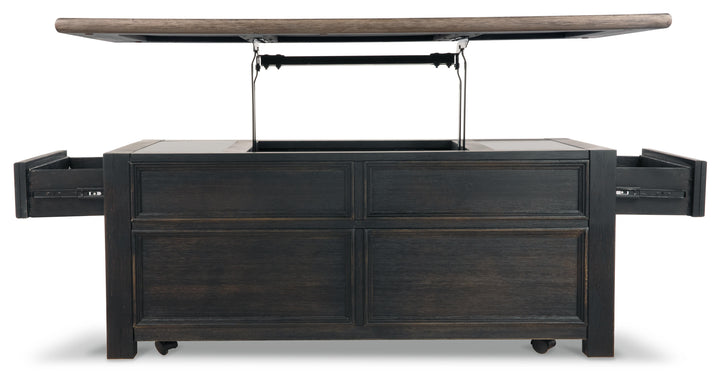 Tyler Creek Coffee Table with Lift Top - Black (8)