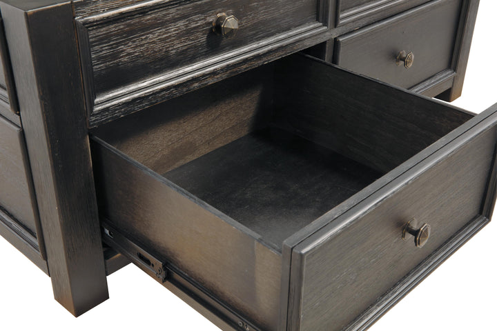 Tyler Creek Coffee Table and 2 Chairside End Tables - Grayish Brown/Black (8)