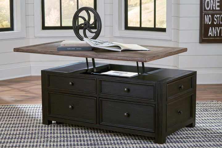 Tyler Creek Coffee Table with Lift Top - Black (10)