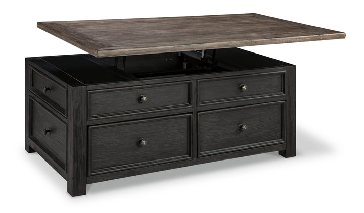 Tyler Creek Coffee Table with Lift Top - Black (11)
