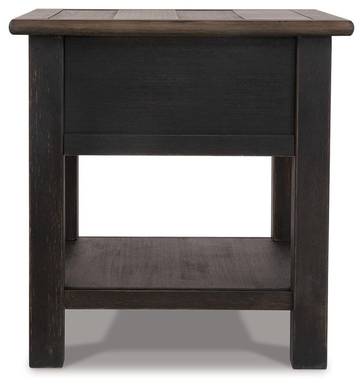 Tyler Creek Coffee Table and 2 End Tables with Console - Grayish Brown/Black (6)