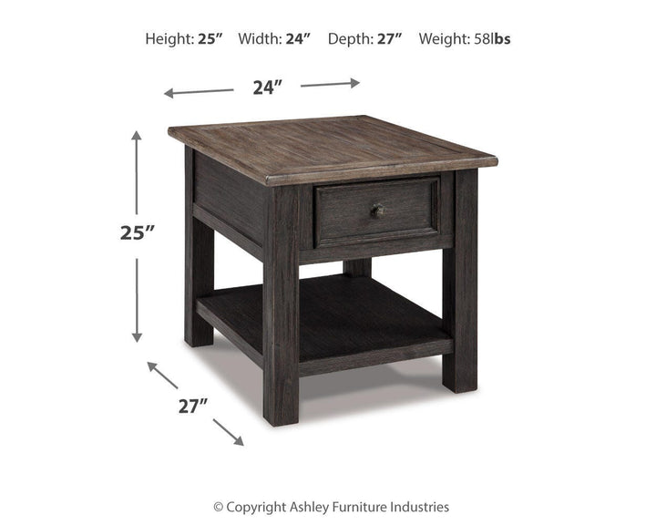 Tyler Creek End Table - Black (4)