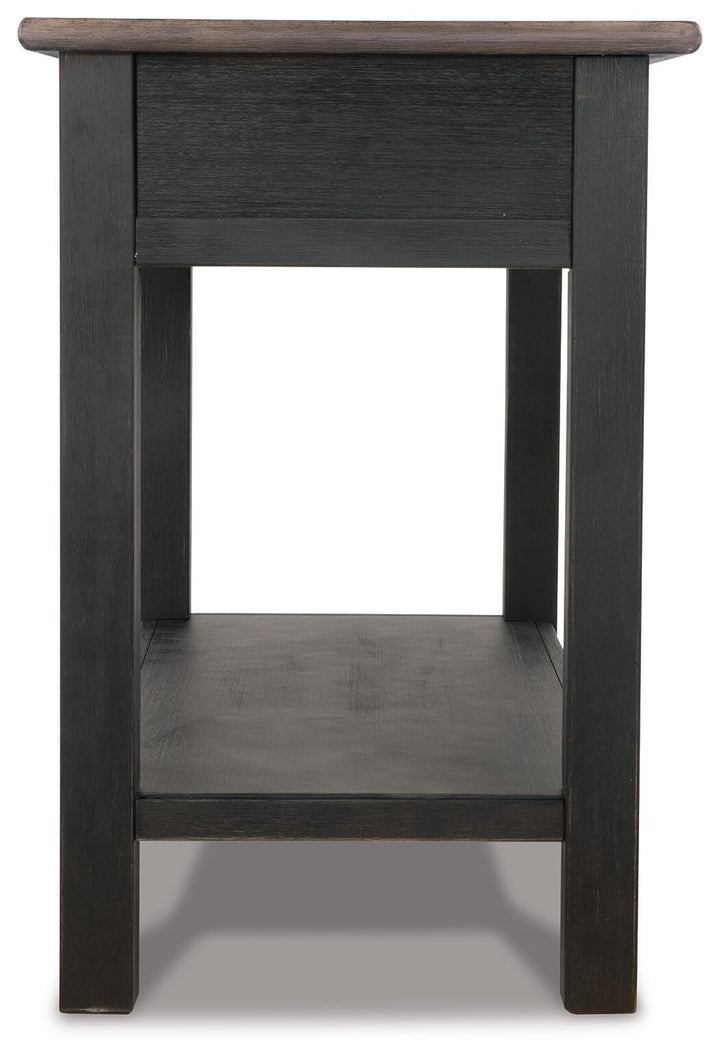 Tyler Creek Coffee Table and 2 End Tables with Console - Grayish Brown/Black (10)