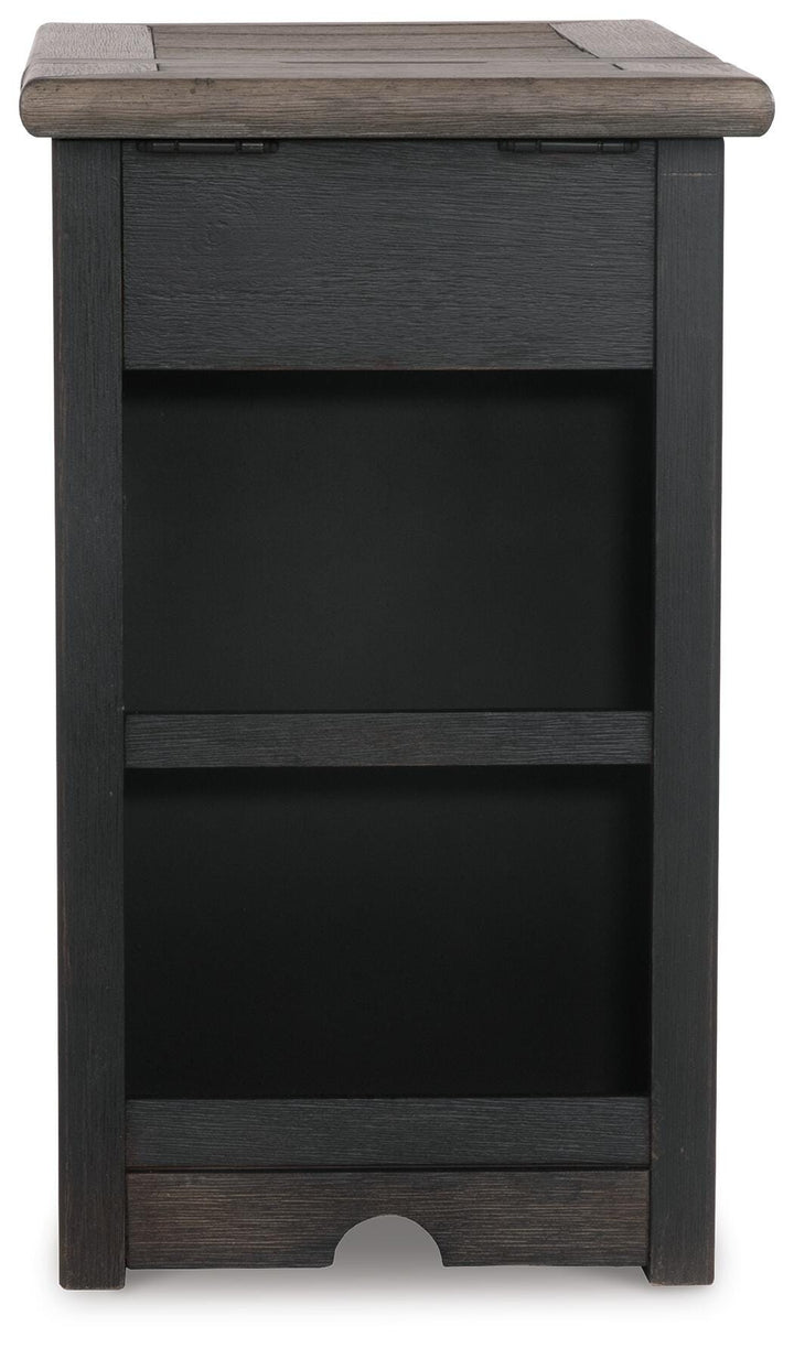 Tyler Creek Chairside End Table with USB Ports &amp; Outlets - Black (7)