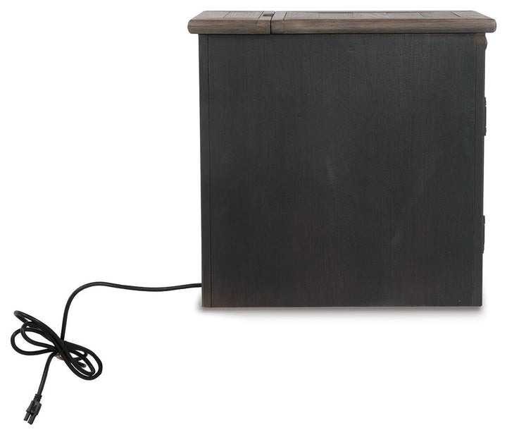 Tyler Creek Chairside End Table with USB Ports &amp; Outlets - Black (8)