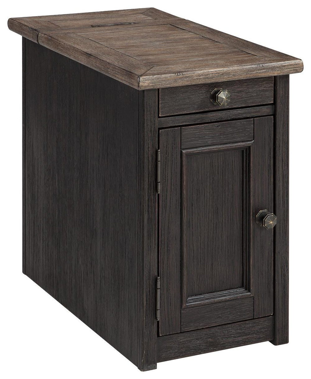 Tyler Creek Coffee Table and 2 Chairside End Tables - Grayish Brown/Black (3)