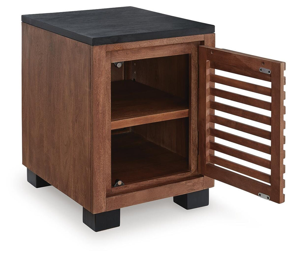 Kallari Chairside End Table - Dark Brown (3)