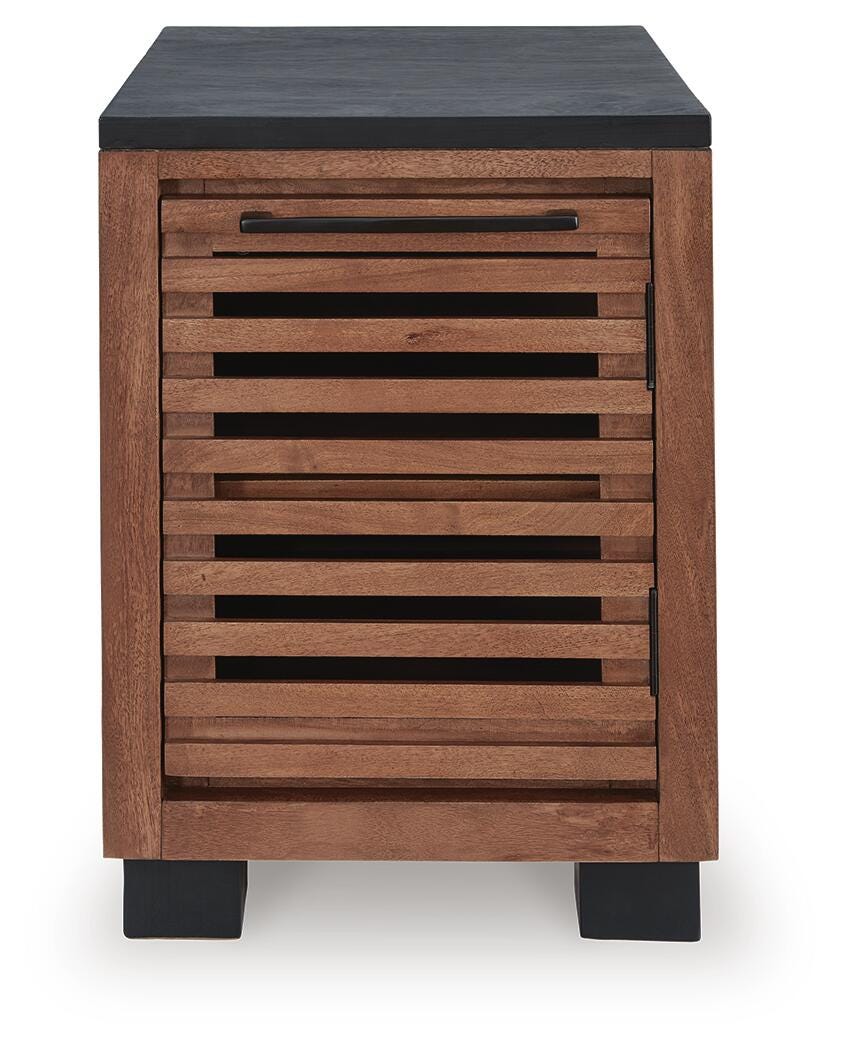 Kallari Chairside End Table - Dark Brown (4)
