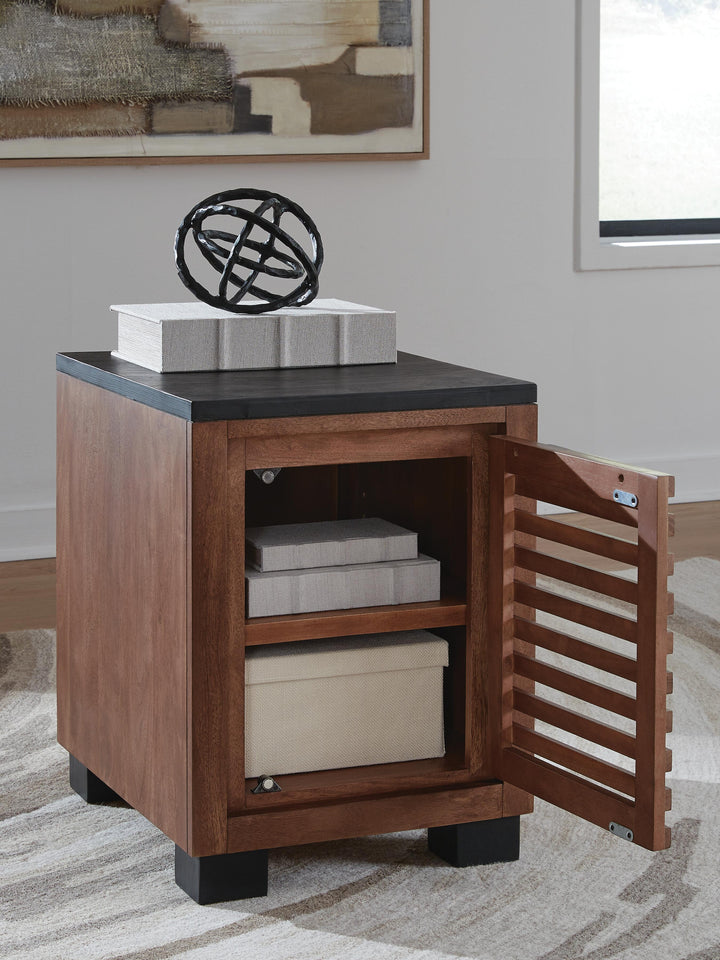 Kallari Chairside End Table - Dark Brown (6)